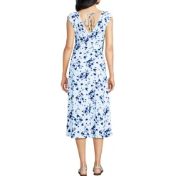 Women's Cotton Modal Off the Shoulder Wrap Midi Dress