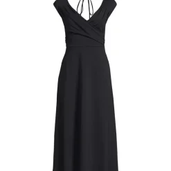 Women's Cotton Modal Off the Shoulder Wrap Midi Dress