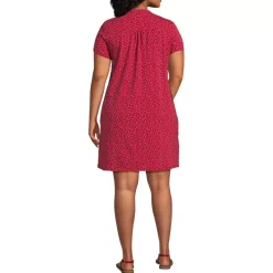 Women's Cotton Modal Pintuck Short Sleeve Dress