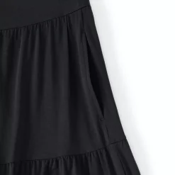 Women's Cotton Modal Twist Front Tiered Maxi Dress