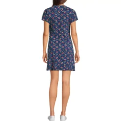 Women's Cotton Modal V Neck Mini Wrap Dress