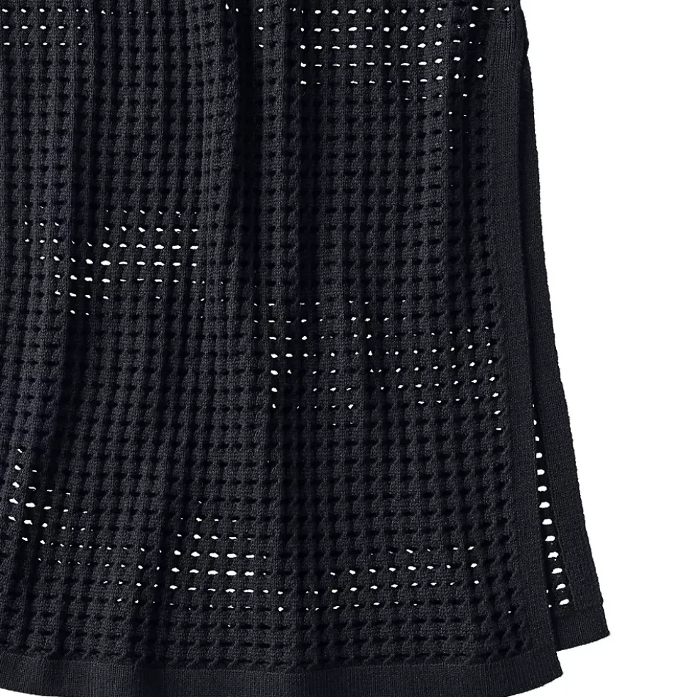 Women's Cotton Open Knit Maxi Swim Cover-up Skirt
