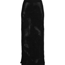 Women's Cotton Open Knit Maxi Swim Cover-up Skirt