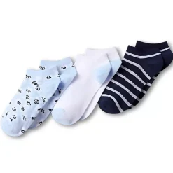 Women's Cotton Patterned Ankle Socks 3 Pack