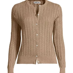 Women's Cotton Pointelle Modern Cardigan Sweater