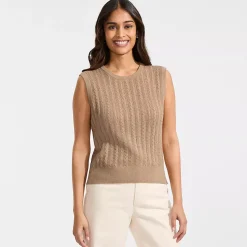 Women's Cotton Pointelle Shell Sweater