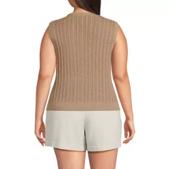 Women's Cotton Pointelle Shell Sweater