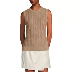 Women's Cotton Pointelle Shell Sweater