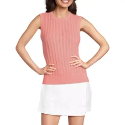 Women's Cotton Pointelle Shell Sweater