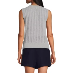 Women's Cotton Pointelle Shell Sweater
