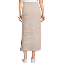 Women's Cotton Pointelle Sweater Maxi Skirt - Set Bottom