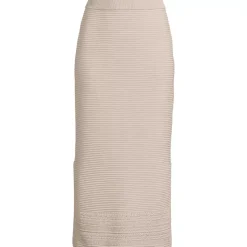 Women's Cotton Pointelle Sweater Maxi Skirt - Set Bottom