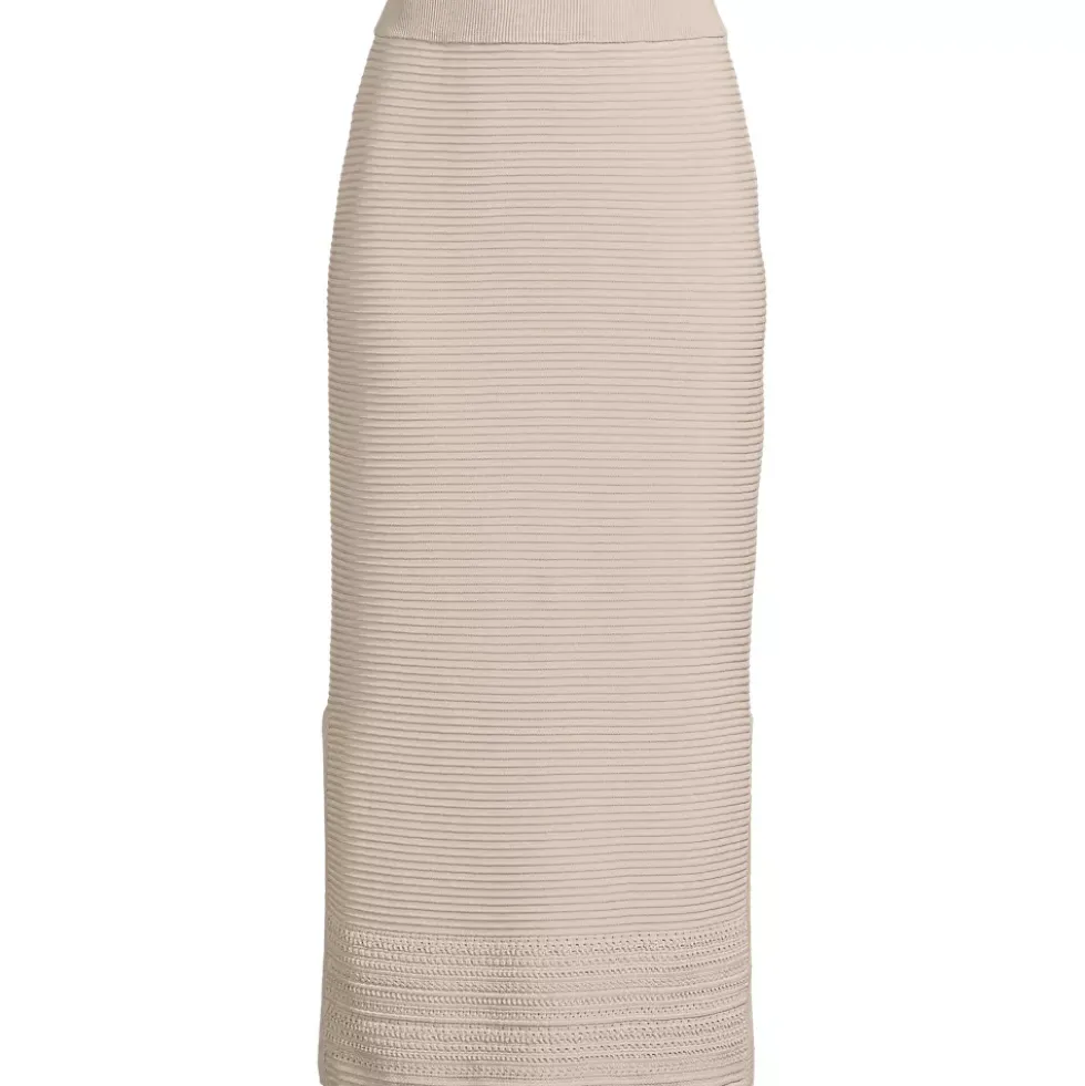 Women's Cotton Pointelle Sweater Maxi Skirt - Set Bottom