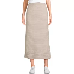 Women's Cotton Pointelle Sweater Maxi Skirt - Set Bottom