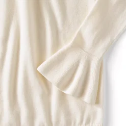 Women's Cotton Pointelle Turtleneck Sweater