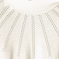 Women's Cotton Pointelle Turtleneck Sweater