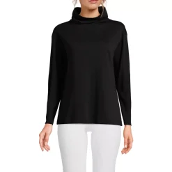 Women's Cotton Polyester Long Sleeve Funnel Neck Shirt