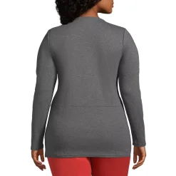Women's Cotton Polyester Long Sleeve Tunic with Pockets