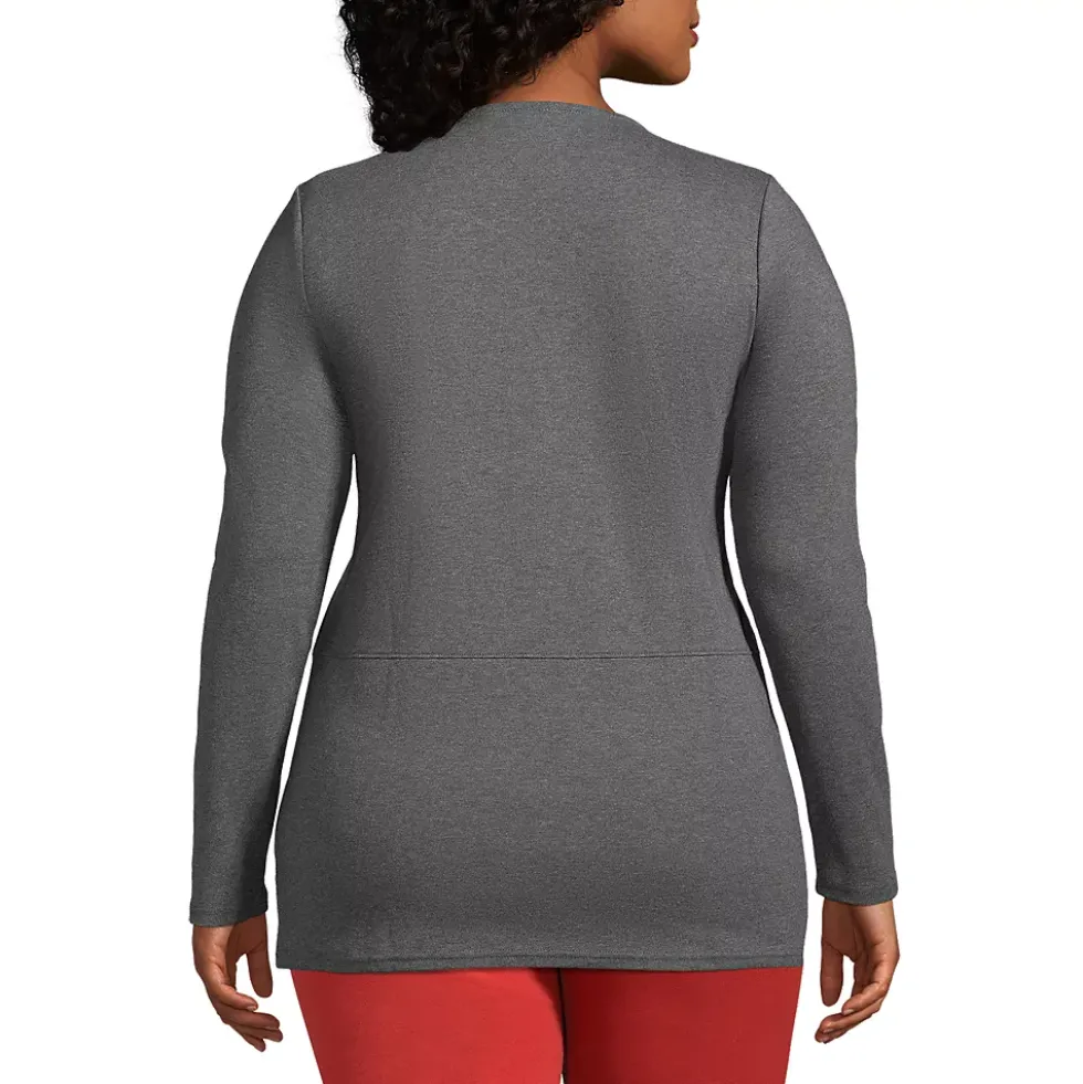 Women's Cotton Polyester Long Sleeve Tunic with Pockets