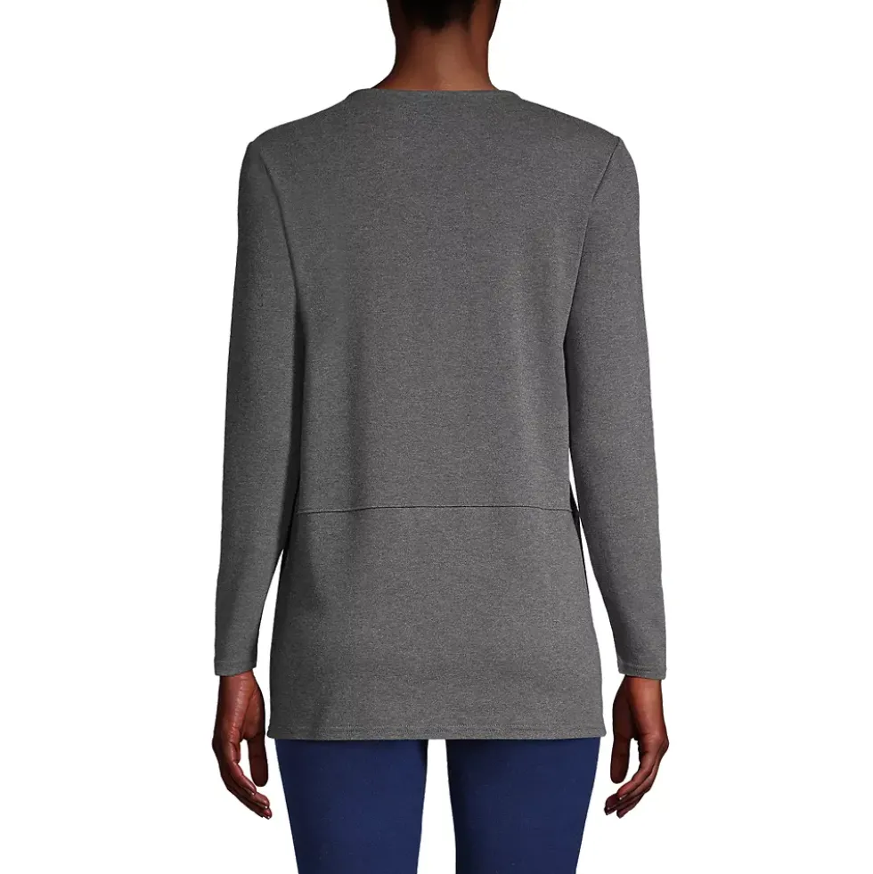 Women's Cotton Polyester Long Sleeve Tunic with Pockets