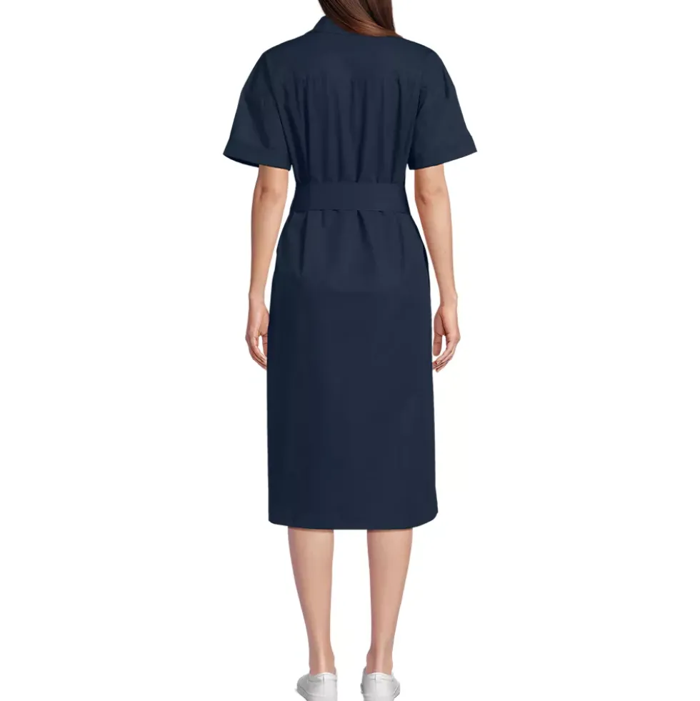 Women's Cotton Poplin Button Front Dress