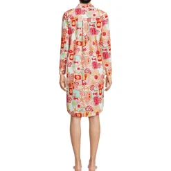 Women's Cotton Poplin Long Sleeve Sleepshirt Nightgown