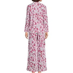 Women's Cotton Poplin 2 Piece Pajama Set - Long Sleeve Top and Pants