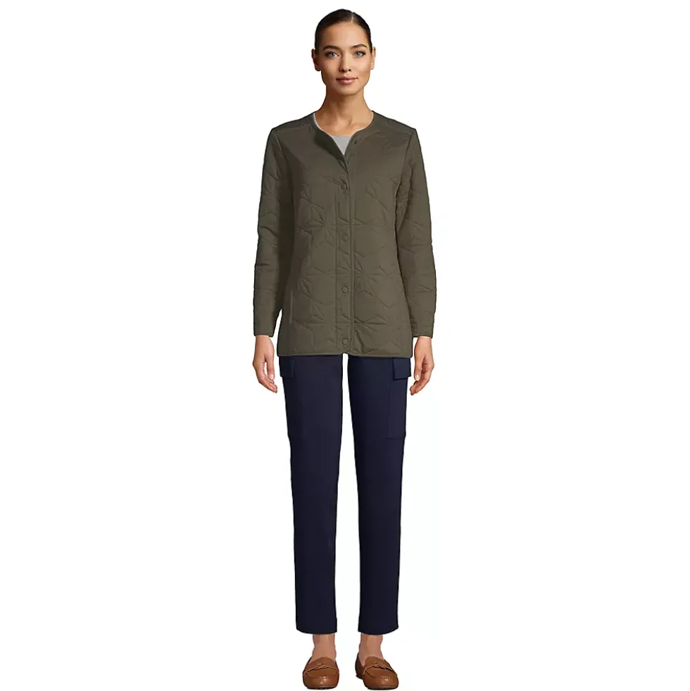 Women's Cotton Quilted Long Insulated Jacket
