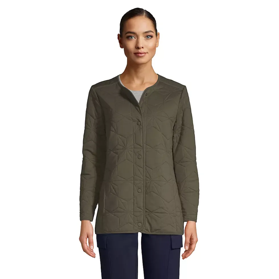 Women's Cotton Quilted Long Insulated Jacket