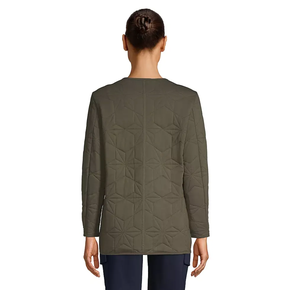 Women's Cotton Quilted Long Insulated Jacket