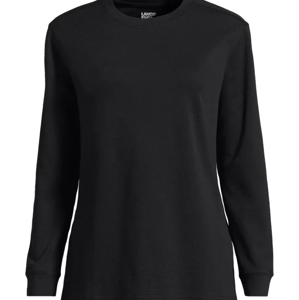 Women's Cotton Relaxed Long Sleeve Crew Neck