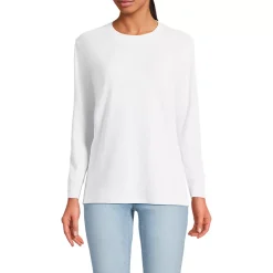 Women's Cotton Relaxed Long Sleeve Crew Neck