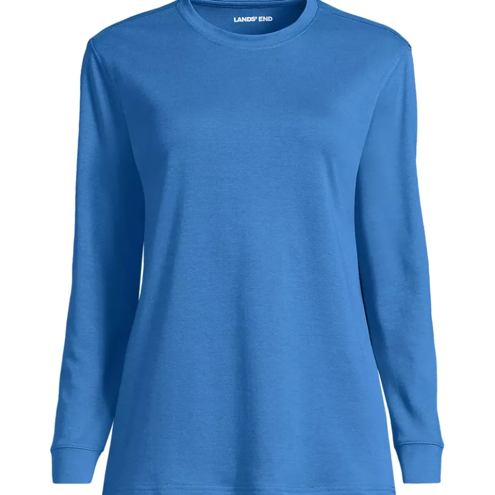 Women's Cotton Relaxed Long Sleeve Crew Neck