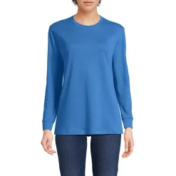 Women's Cotton Relaxed Long Sleeve Crew Neck