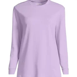 Women's Cotton Relaxed Long Sleeve Crew Neck