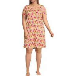 Women's Cotton Short Sleeve Knee Length Nightgown