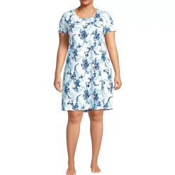 Women's Cotton Short Sleeve Knee Length Nightgown