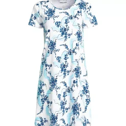 Women's Cotton Short Sleeve Knee Length Nightgown