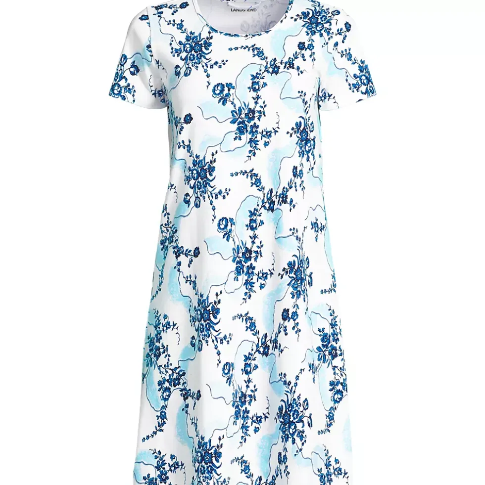 Women's Cotton Short Sleeve Knee Length Nightgown