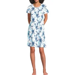 Women's Cotton Short Sleeve Knee Length Nightgown