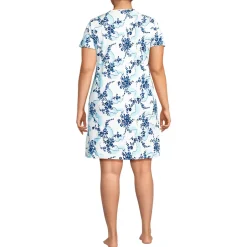Women's Cotton Short Sleeve Knee Length Nightgown