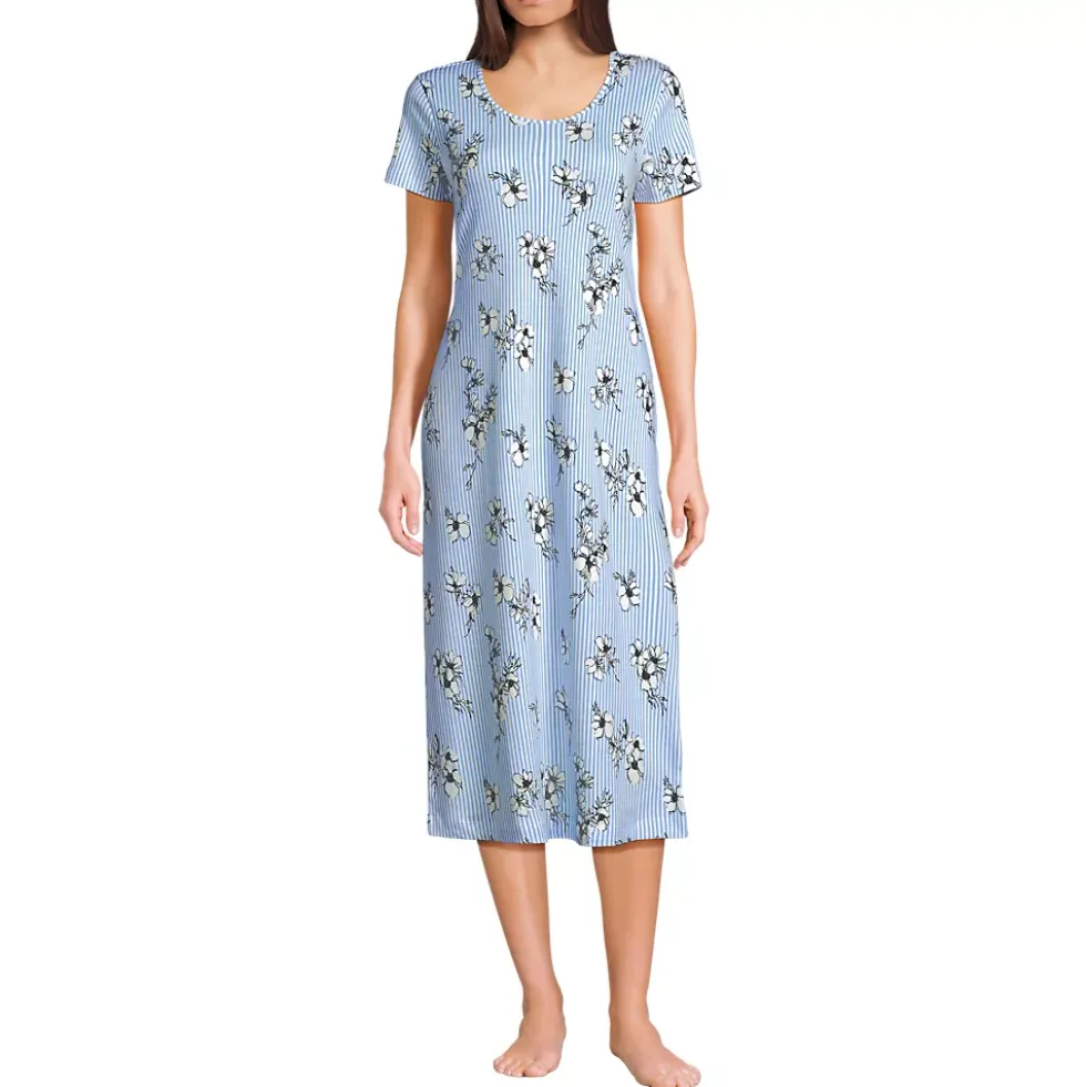 Women's Cotton Short Sleeve Midcalf Nightgown