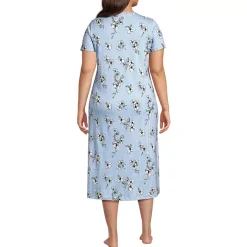 Women's Cotton Short Sleeve Midcalf Nightgown