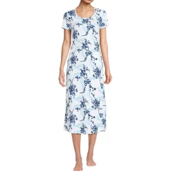 Women's Cotton Short Sleeve Midcalf Nightgown