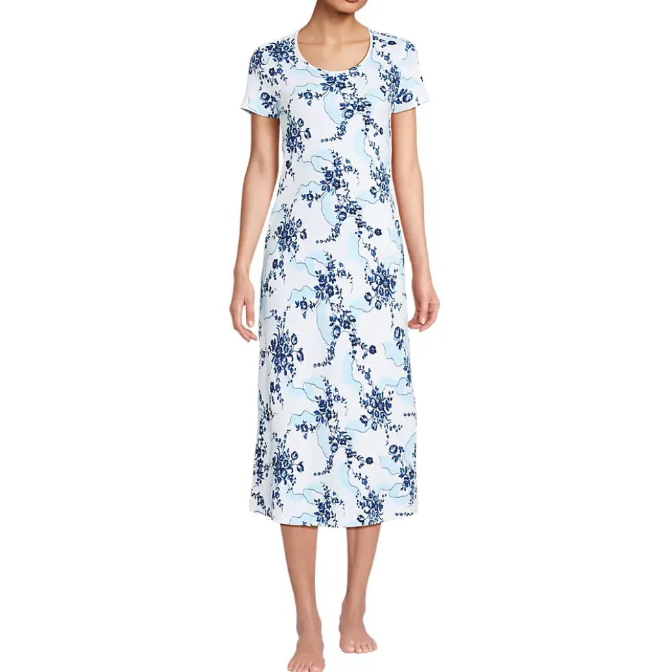 Women's Cotton Short Sleeve Midcalf Nightgown