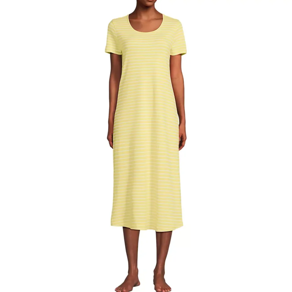 Women's Cotton Short Sleeve Midcalf Nightgown