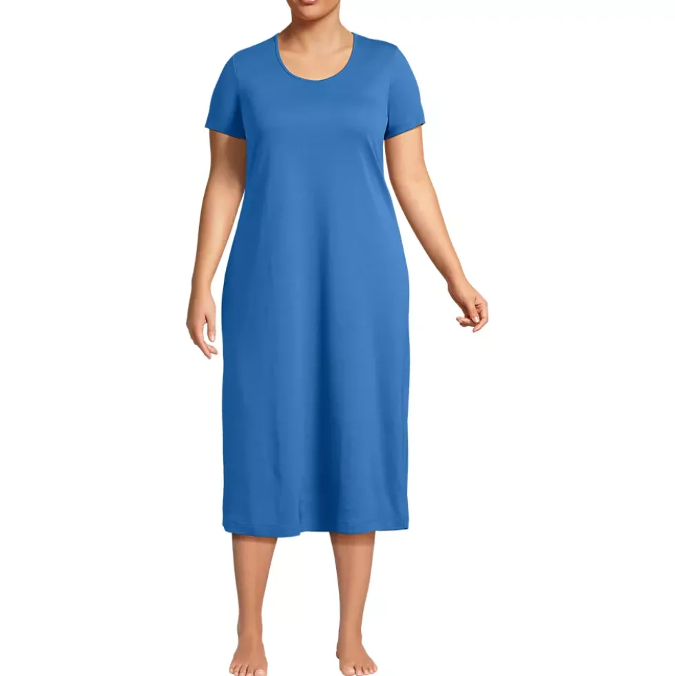 Women's Cotton Short Sleeve Midcalf Nightgown