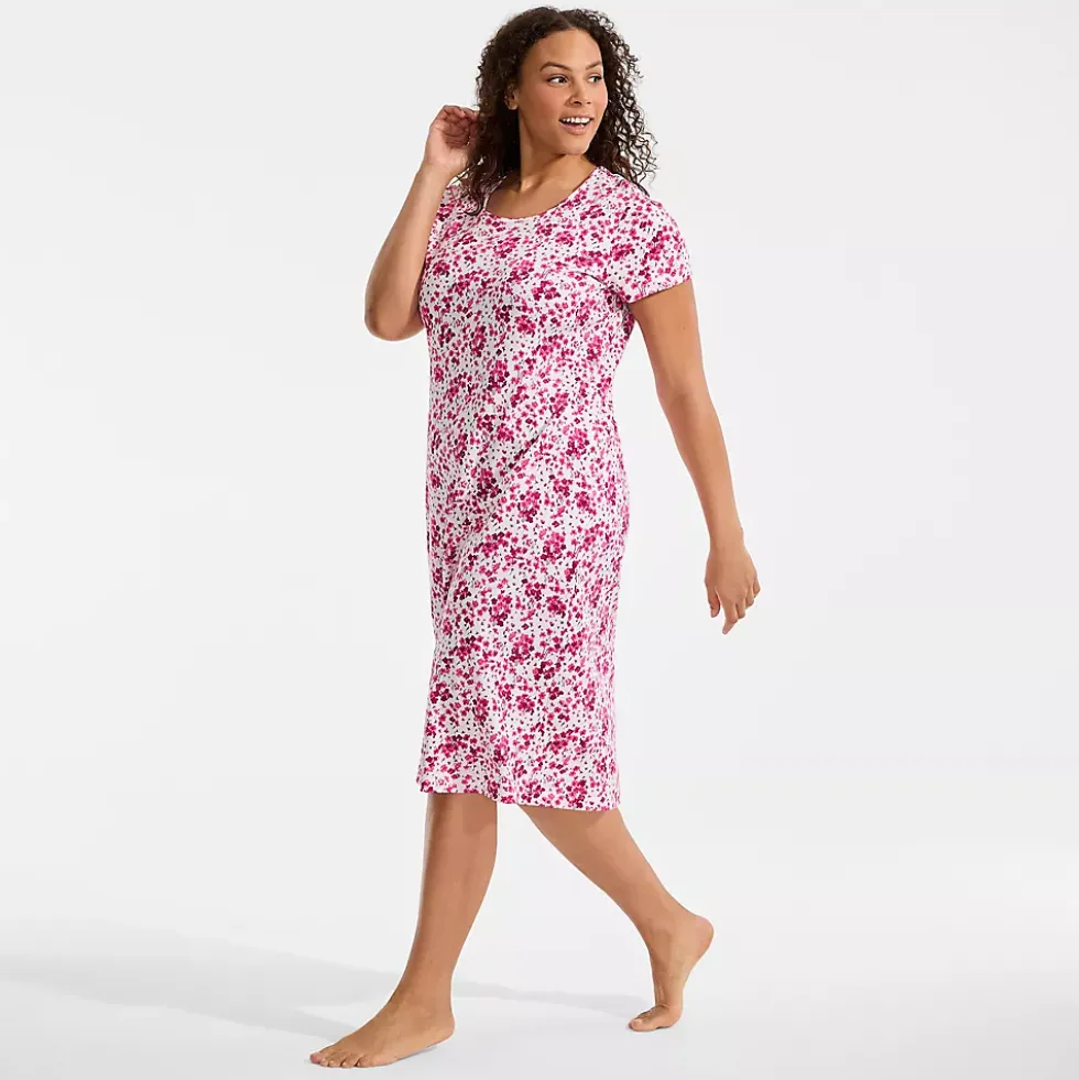 Women's Cotton Short Sleeve Midcalf Nightgown