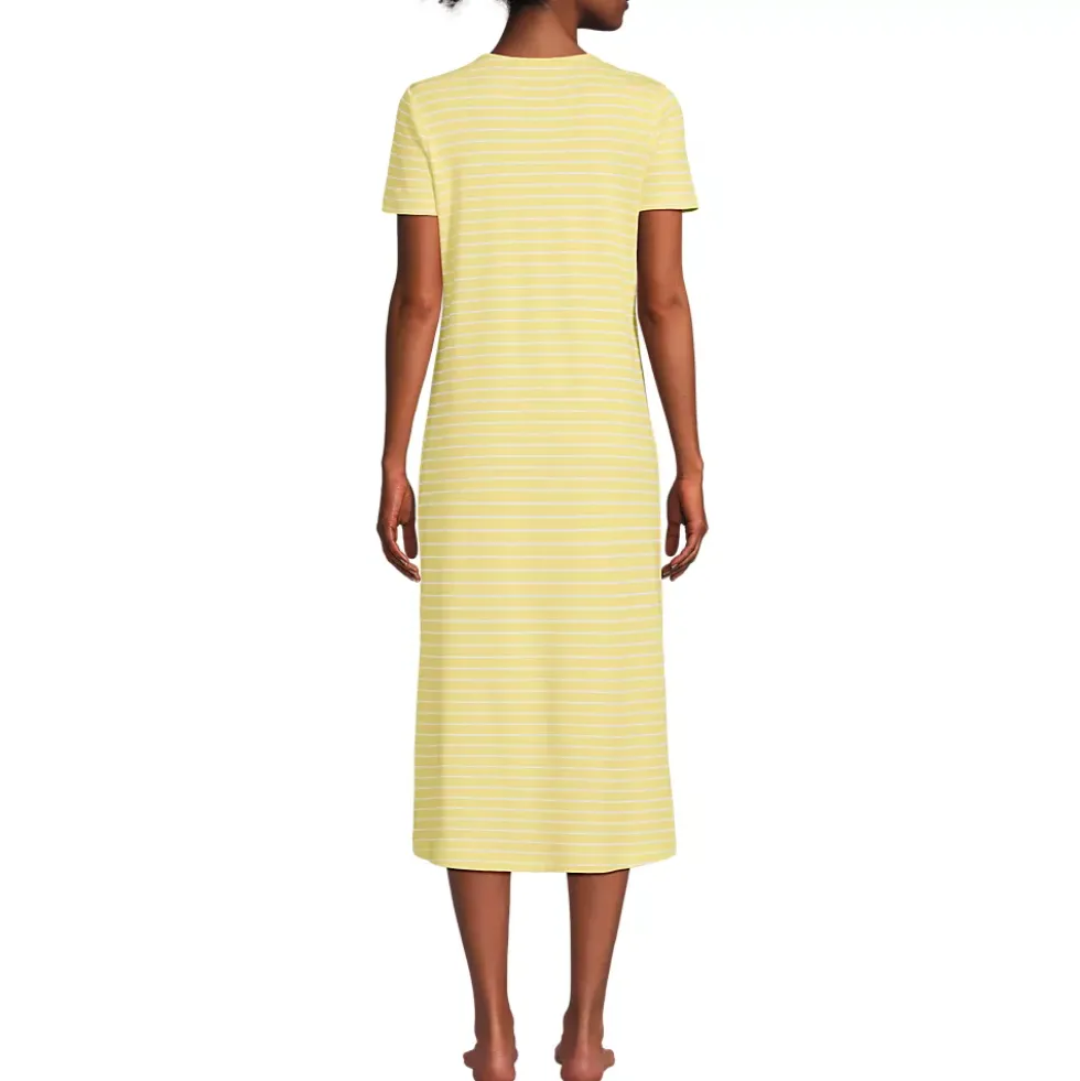 Women's Cotton Short Sleeve Midcalf Nightgown
