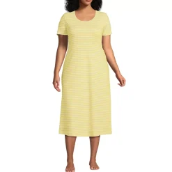 Women's Cotton Short Sleeve Midcalf Nightgown